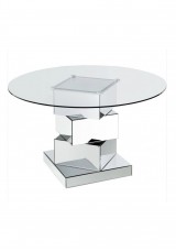 Cyrina Mirrored Round Dining Table 120CM